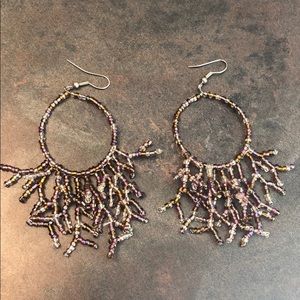MADE IN ITALY - New circle hand beaded earrings
